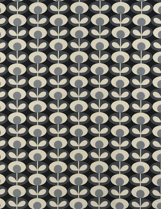 Ткань Orla Kiely Prints-Volume One OvalFlower/CoolGrey