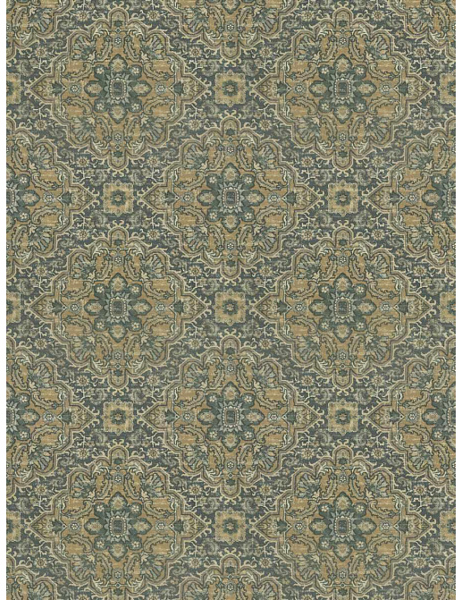 Ткань Fabricut Natural Nuances Vignettes Juniper BigleafKilim/AquaMineral