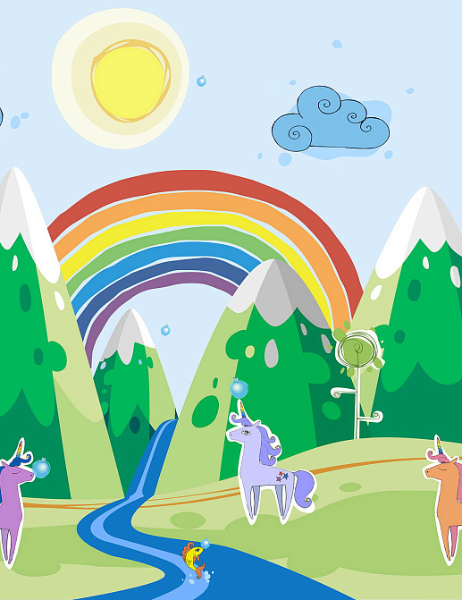 Обои Wall Street Unicorn Valley 20683