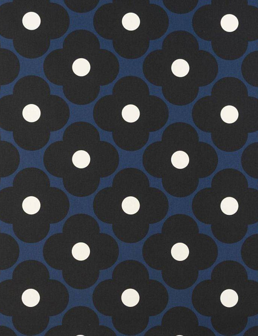 Ткань Orla Kiely Prints-Volume One SpotFlower/DarkMarine