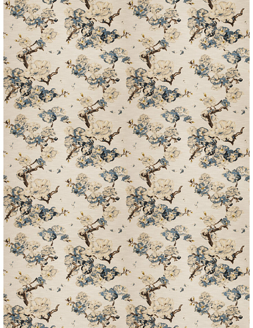 Ткань Fabricut Chromatics Vol.XXIV Navy Sham floral/Cloud mist