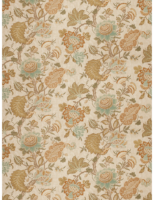 Ткань Fabricut Vignettes Vol.XIII Turquoise Arcadius floral/Turquoise