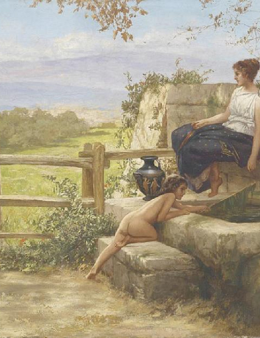 Панно и фотообои Affresco Фрески и фотообои Henryk Siemiradzki Przy fontannie