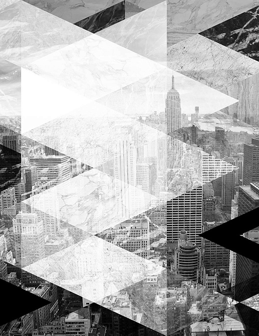 Обои Wall Street Grayscale 16962