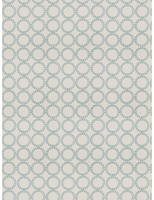 Ткань Fabricut Isabelle De Borchgrave-Color Ocean Circle Suzani/Aqua