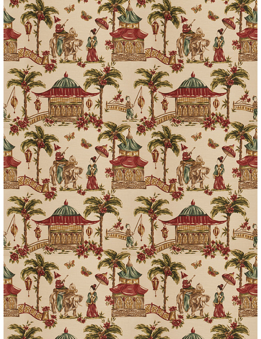 Ткань Fabricut Charlotte Moss Coral Mougin/Henna