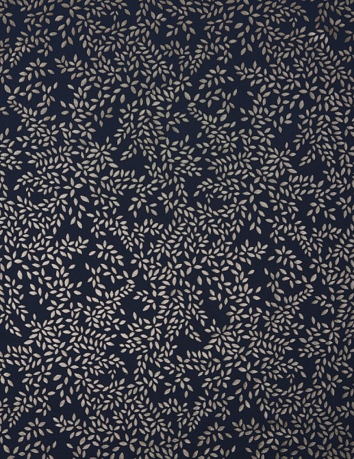 Ткань Sara Miller Volume 1 MetallicLeavesSmokeyBlue