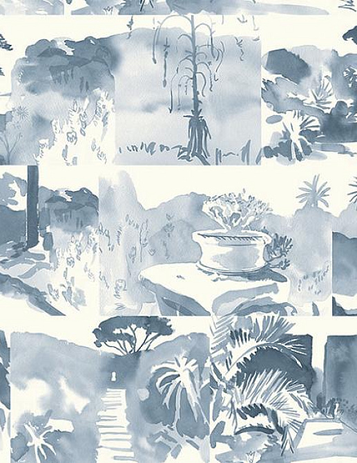Панно и фотообои Paint & Paper Library Tresco Abbey Gardens Blue Blood