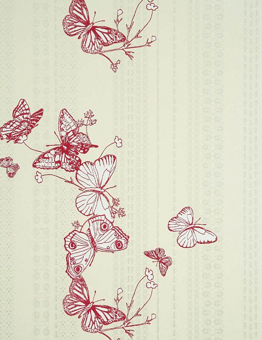 Обои Barneby Gates Book vol.1 BG0100301/Bugs and Butterflies/Raspberry