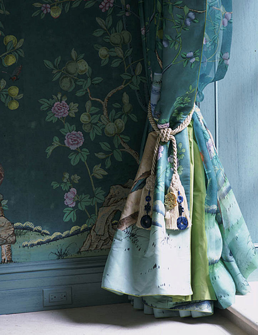 Обои De Gournay Chinoiserie Jardinieres &Citrus Trees/C-075