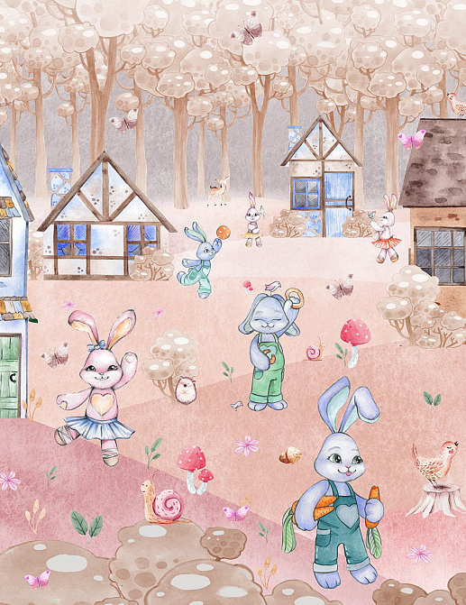 Обои Wall Street Rabbit Room 21308