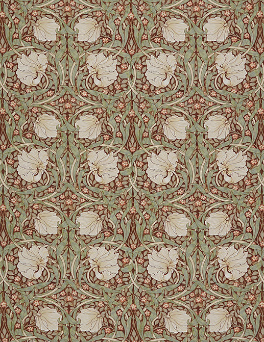 Ткань William Morris At Home Kelmscott Gardens Volume I Pimpernel/Brick