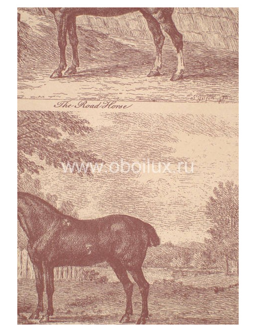 Обои Lewis & Wood Book I - Sporting & Character LW95177/Gilpin Horses Sadding Brown