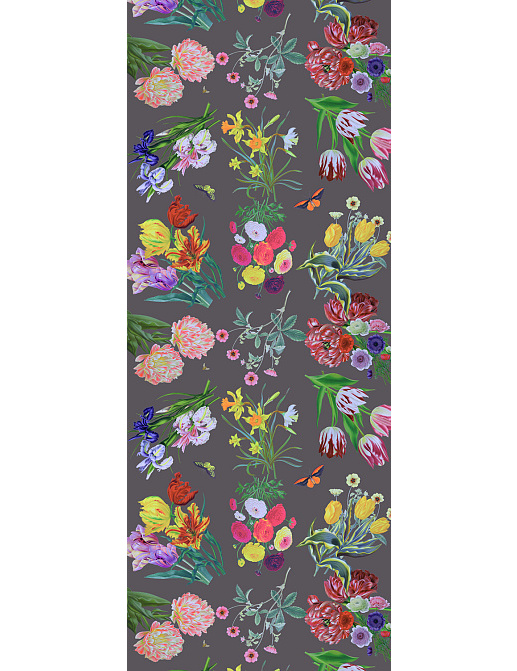 Обои Nicolette Mayer Royal Delft Flora-Fauna-Charcoal