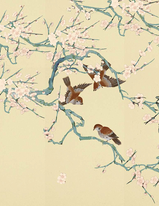 Панно и фотообои Misha Asia Sparrows/Butter