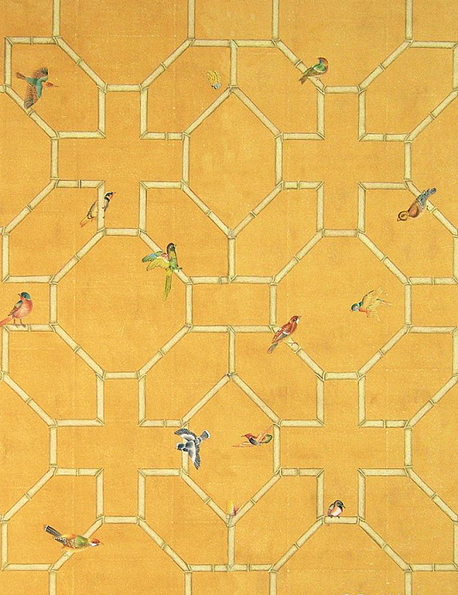 Обои Paul Montgomery Studio Fine Painted Wallpapers Bamboo and Birds