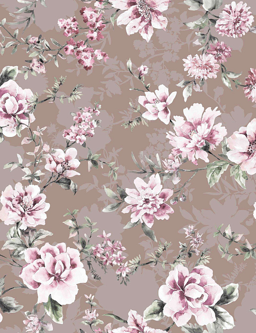Ткань Marufabrics Collection 1 Blossom/Coffee