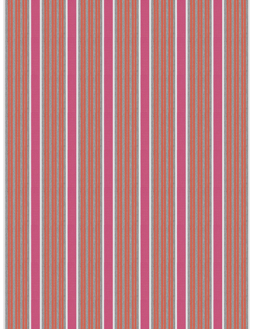 Ткань Stroheim Dana Gibson Coral Pink Espadrille stripe/Fuchsia