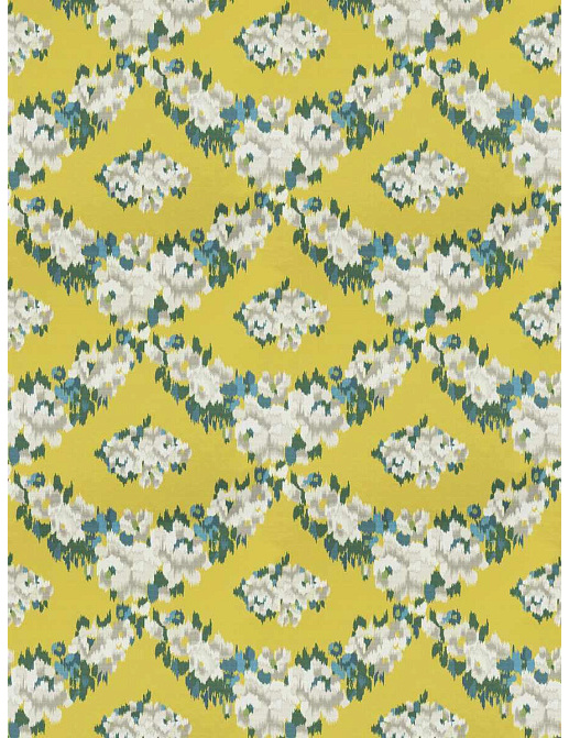 Ткань Fabricut Iris Apfel RoseFloral/Chartreuse