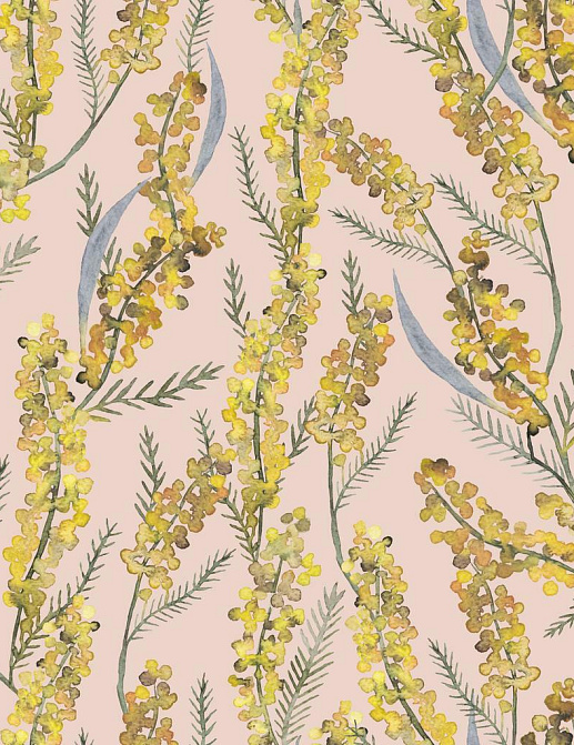 Ткань Marufabrics Florium Mimosa/Pink