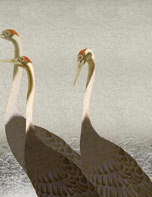 Панно и фотообои Misha Asia Cranes/Silver