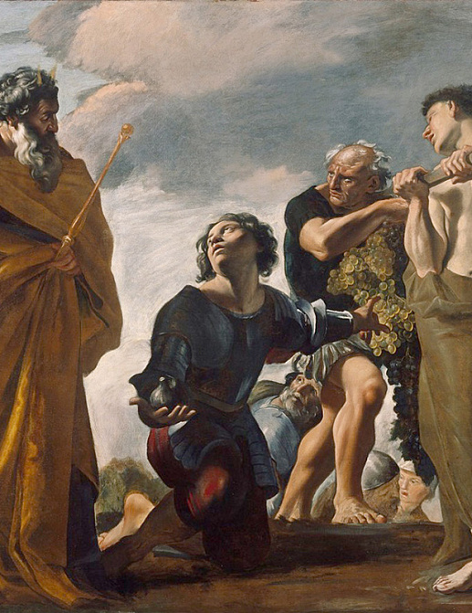 Панно и фотообои Affresco Фрески и фотообои Giovanni Lanfranco Moses and the Messengers from Canaan