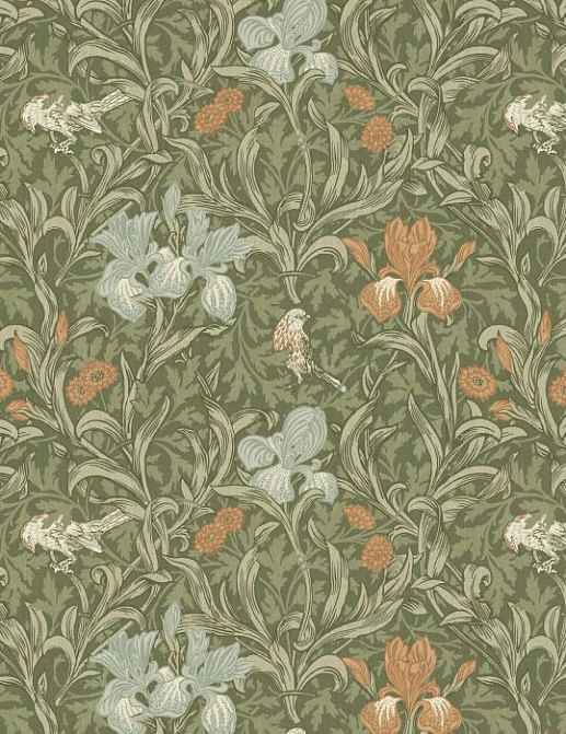 Ткань William Morris At Home The Forager Iris/Moss