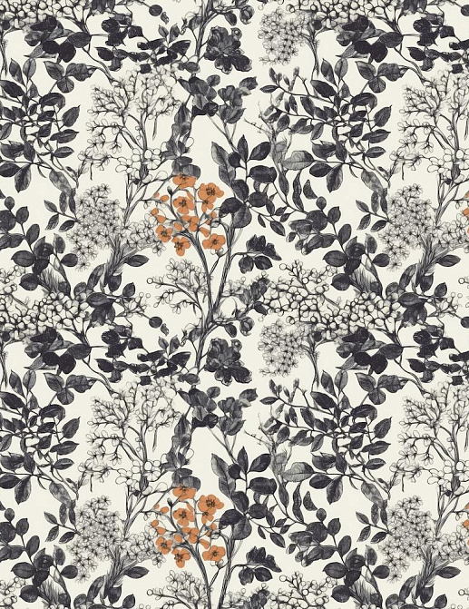 Ткань Marufabrics Florium Orange
