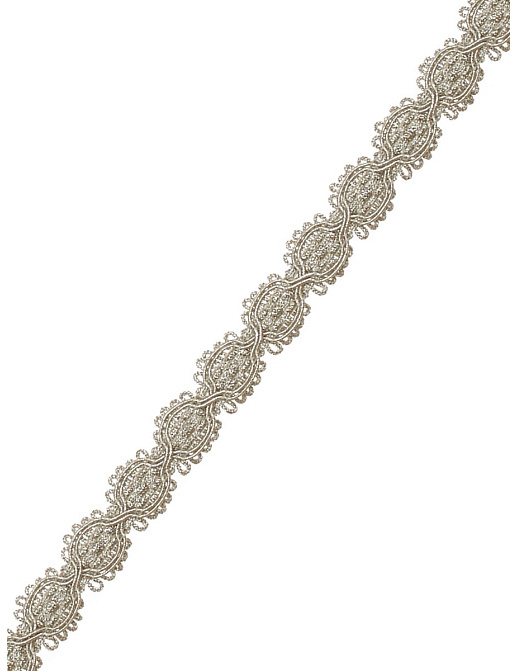 Тесьма Fabricut Mineral Obsession Trimmings Scallop/Silverpearl
