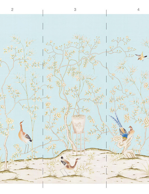 Обои Paul Montgomery Studio Book of Murals (Mural Sources) CH-143-AS/Powder Blue