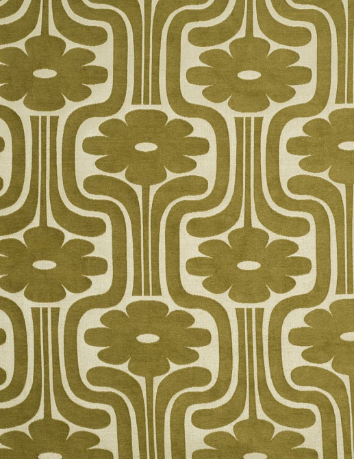 Ткань Orla Kiely Wovens-Volume One WovenClimbingDaisy/YellowOlive
