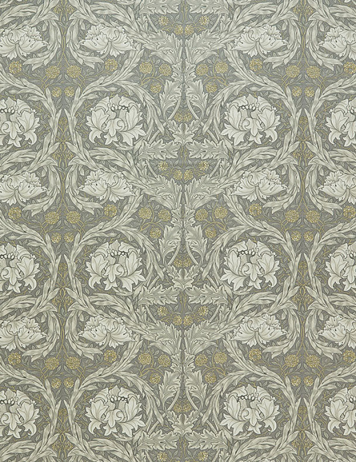 Ткань William Morris At Home Kelmscott Gardens Volume II African Marigold Velvet/Limestone