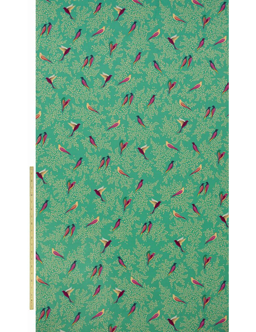 Ткань Sara Miller Volume 1 GreenBirdsVelvet