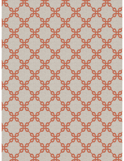 Ткань Fabricut Chromatics Vol.XXV Coral Couplet lattice/Spice