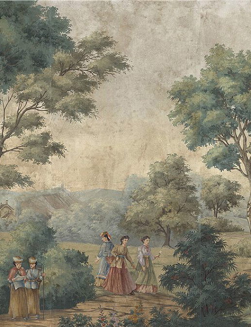 Обои Paul Montgomery Studio Fine Painted Wallpapers English Mural