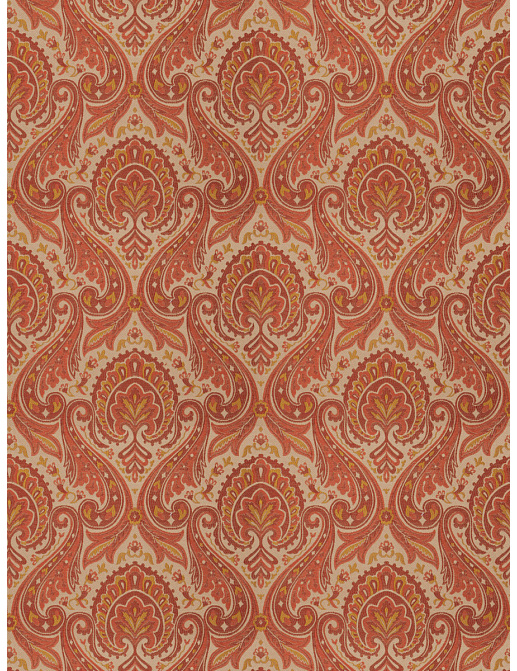 Ткань Fabricut Charlotte Moss Coral Mauves/Henna