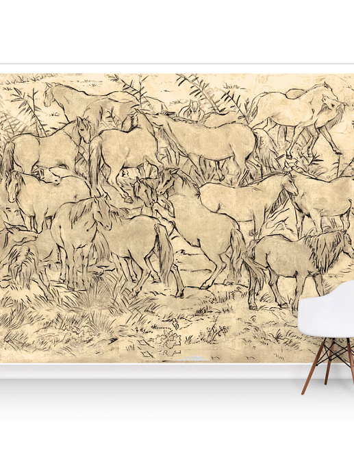 Обои Paul Montgomery Studio Endur Collection (Mural Sources) E-FL-065-GR1-SR/Sepia