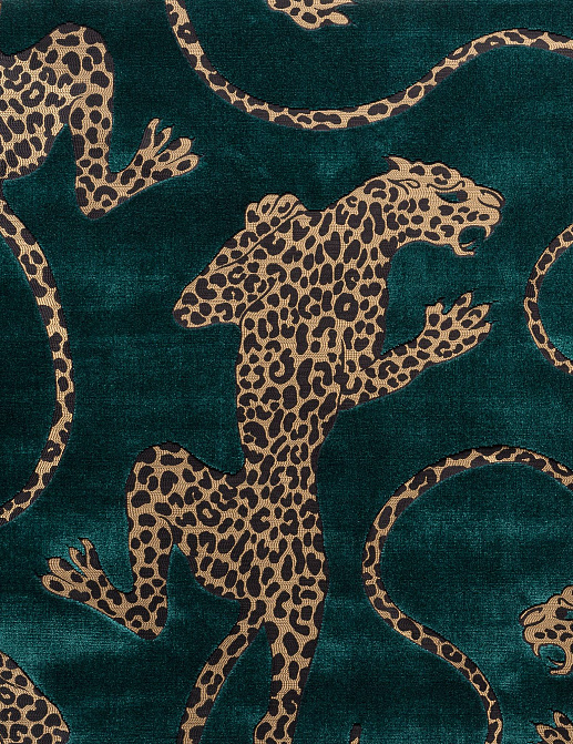 Ткань Mokum The Royal Menagerie Panthera/Aquamarine