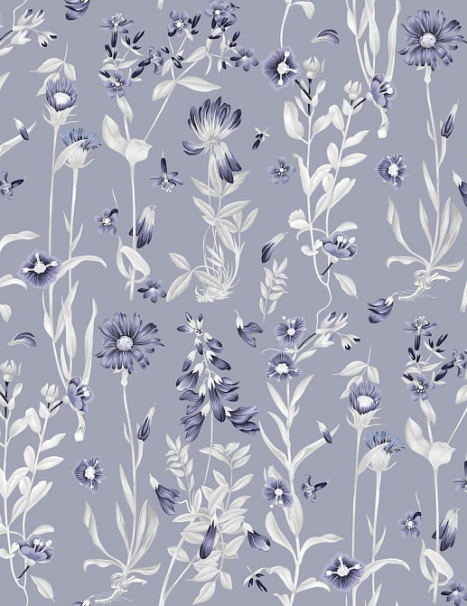 Ткань Marufabrics Florium 02017/Blue