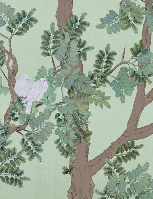 Панно и фотообои Misha Asia Pagoda Tree/Pearl Grey