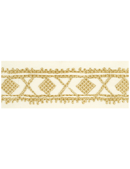 Тесьма Fabricut Isabelle De Borchgrave Trimmings Diamondmetallic/Metallicgold