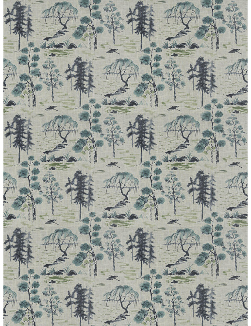 Ткань Fabricut Luxe Nuances Sapphire Forest ValleyOfTea/Lapis