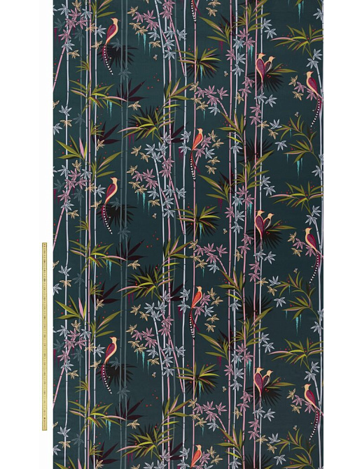 Ткань Sara Miller Volume 1 LinearBambooVelvetDarkGreen