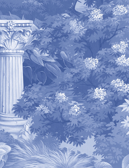 Обои Paul Montgomery Studio Murals For Unique Walls Blue Garden/Blue