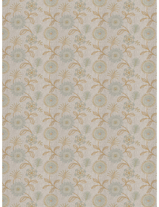 Ткань Fabricut Chromatics Vol.XXIII Teal Arepa floral/Linen