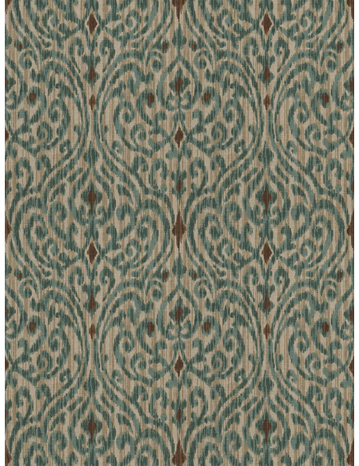 Ткань Fabricut Chromatics Vol.XXIII Teal Fava Damask/Forest