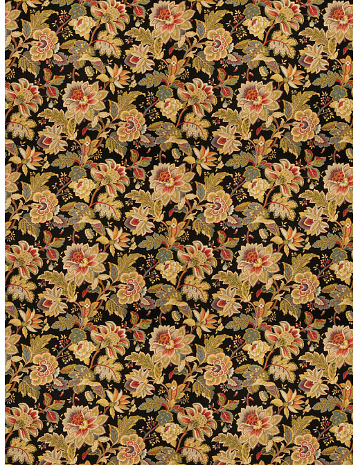 Ткань Fabricut Vignettes Vol.XIII Ruby Abitha floral/Noir