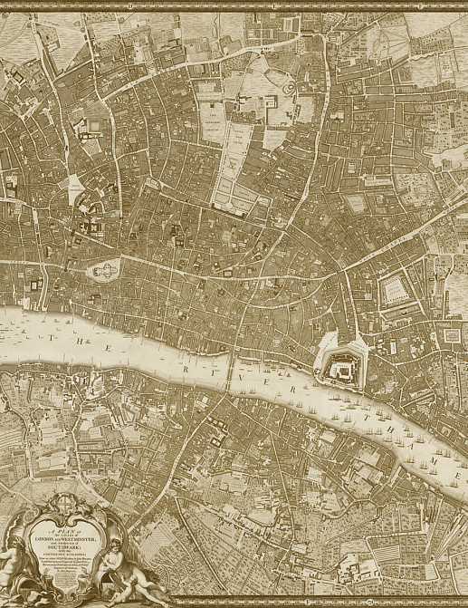 Панно и фотообои Iksel Scenic & Architectural Wallpapers Map Of London