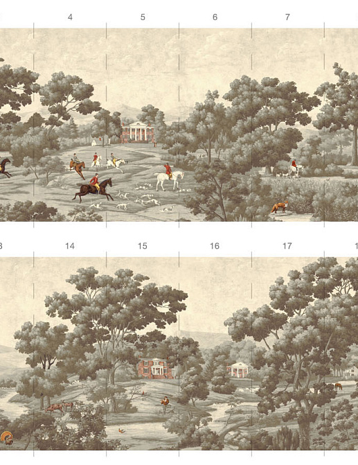 Обои Paul Montgomery Studio Book of Murals (Mural Sources) PN-990-JC/Sepia Antiqued