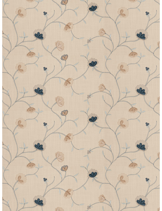Ткань Fabricut Vignettes Vol.XIII Turquoise Ajani floral/French blue